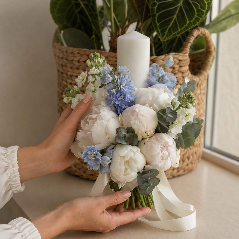 Lumanare botez Bucuresti Soft Serenity