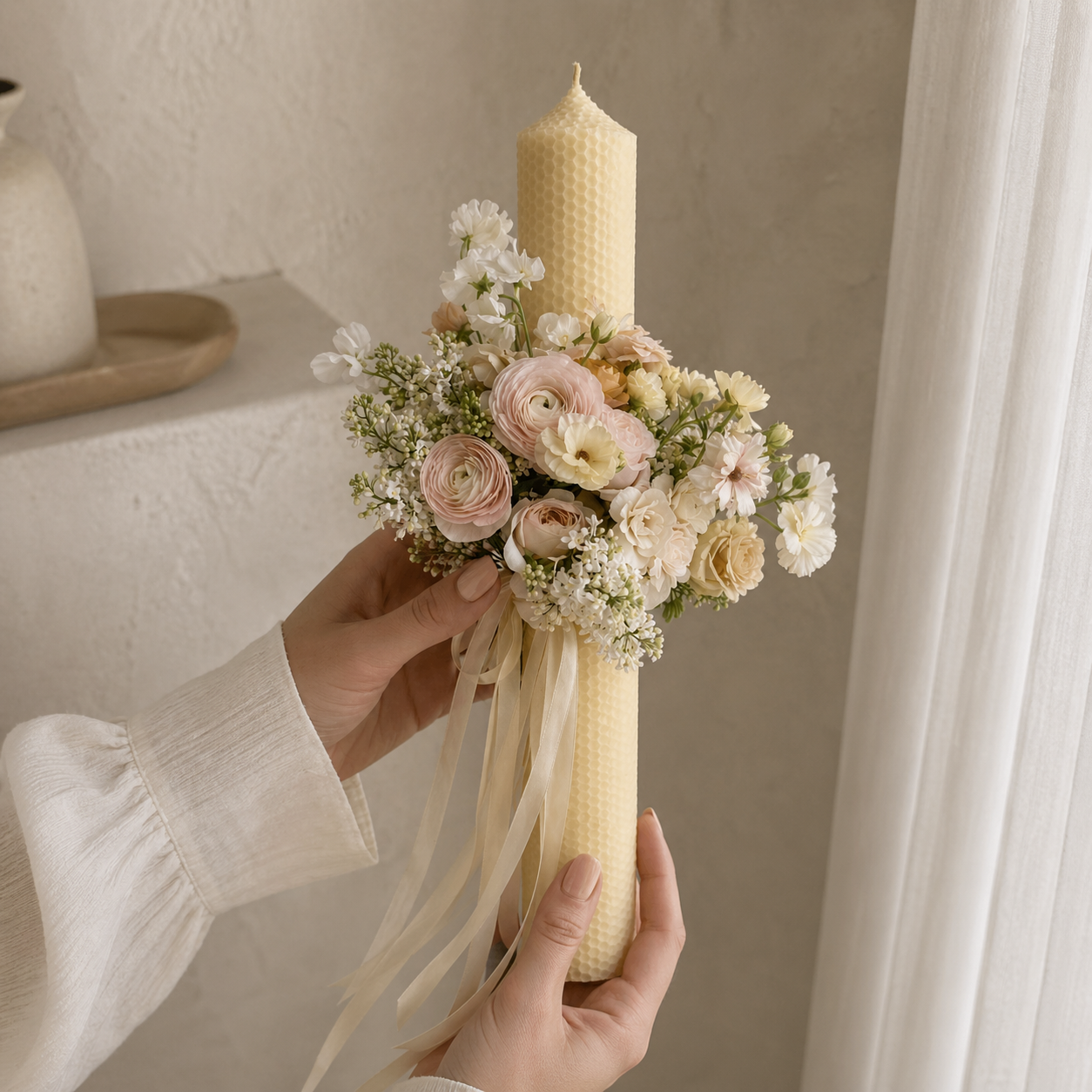 Свеча для крещения Бухарест Ivory Poésie