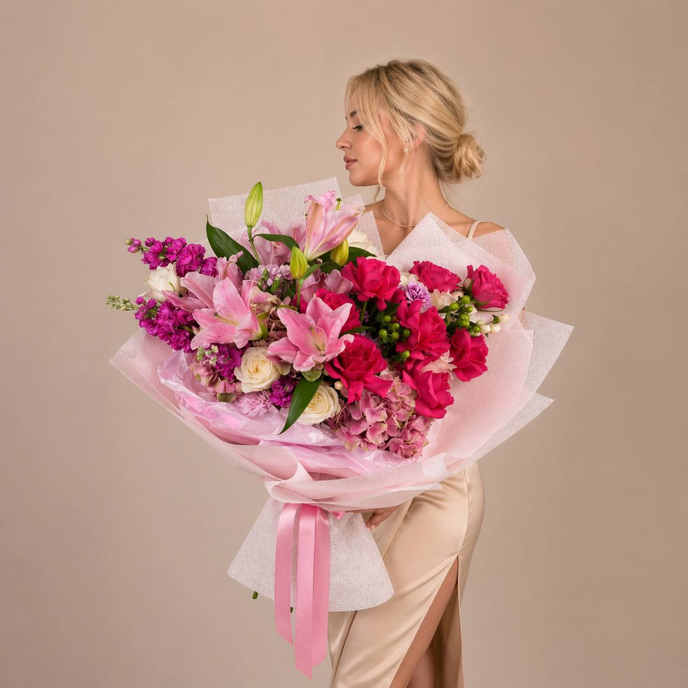 Buchet flori roz Barcelona