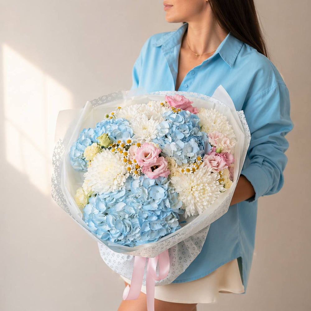Buchet premium Bucuresti hortensii Medellin