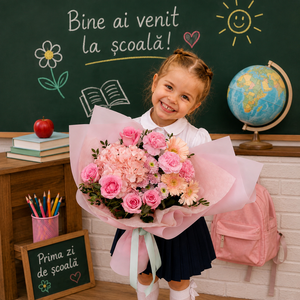 Buchet Pink School Dream Bucuresti